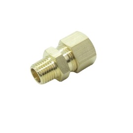 CDQBWKJGFJ 3 Pcs Brass Tube Fitting 1/2" Tube OD Compression x 1/4" NPT Male Pipe Connector