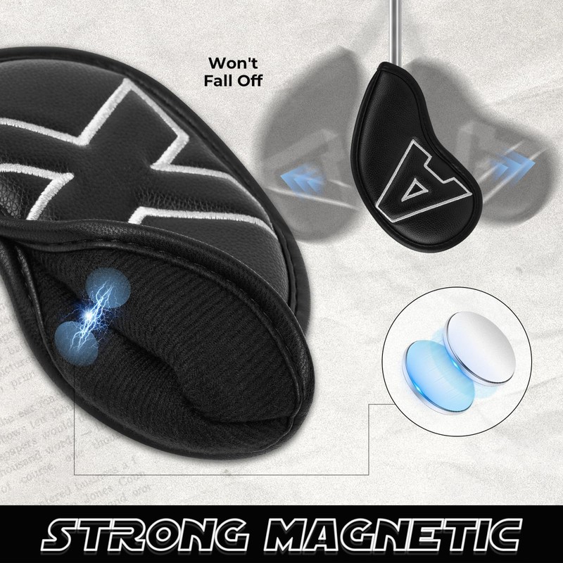 Craftsman Golf 10pcs Silver No. on Both Sides Magnetic Closure