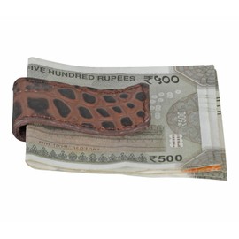 Adamis Leather Money Clip Wallet for Credit, Business Cards Holder for Men Slim Design Front Pocket Strong And Modern Look Multipurpose Card Clip, 7 cm, Brown