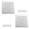 Louvered Ventilation Grille, 2pcs Aluminum Vent Protection Cover Air Flow