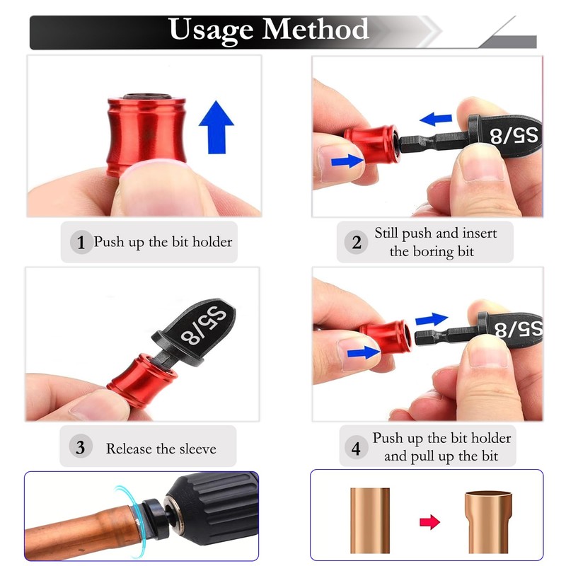 13 Pcs Swaging Tool HVAC Repairing Set with Bit Holder,