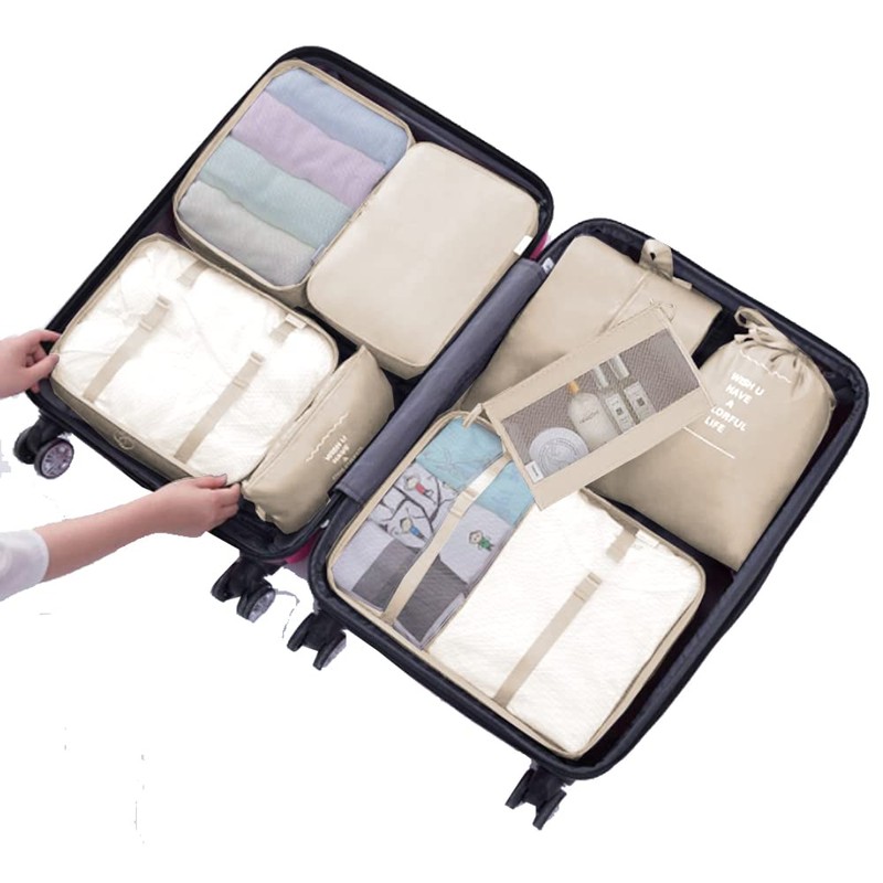 Bansga Packing Cubes for Suitcase 8 Sizes Suitcase Organizer Bags
