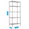 REGILLER 5-Wire Shelving Metal Storage Rack Adjustable Shelves, Standing Storage