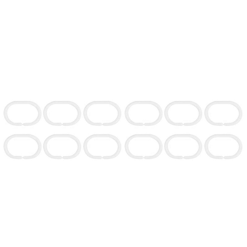Bathroom Shower Curtain with 12 Rings Waterproof Thicken Bath Curtain