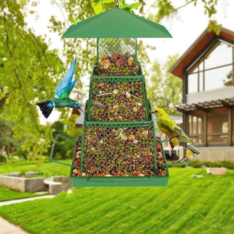 AIMALL Robust All-Season Automatic Bird Feeder with Easy Refill Design,