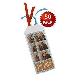 Photo Booth Nook Bookmark Sleeve- Vinyl Photobooth Strip Frames, Picture Strip Holder - Crystal Clear Surface, Lightweight, Shatterproof Material - Ideas for Party Favors - 2x6-Inch (50 Count)