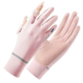 NociHah Women's Summer Sunblock Gloves Breathable Mesh UV Protection Glove Flip-Top Finger Design Driving Gloves for Cyling Riding Outdoor