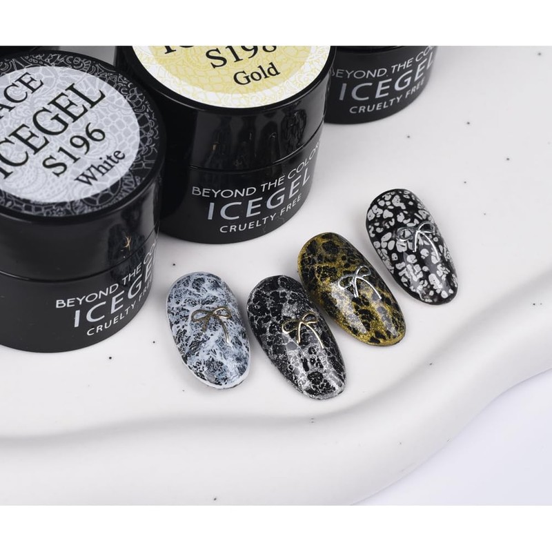 ICE GEL ABLACK Lace Gel S196 White 3g