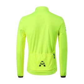 ARSUXEO Winter Cycling Jacket for Men Softshell Fleece MountainBike Biking Bicycle Jacket Thermal Windbreaker Neon Green Medium