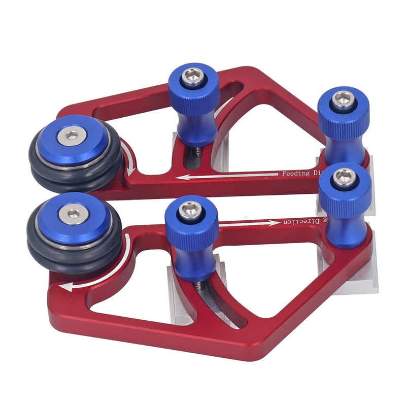 Woodworking Bearing Stock Feeder with Sliding Blocks Table Saw Feed