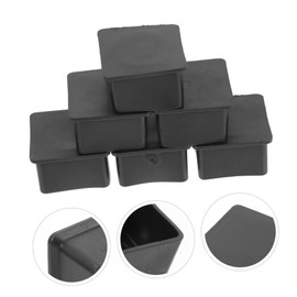 KONTONTY 20Pcs Chair Leg Caps Square Floor Protectors for Furniture PVC Soft Rubber for Chairs Tables Bar Stools and More Protects Floors from Damage and Noise