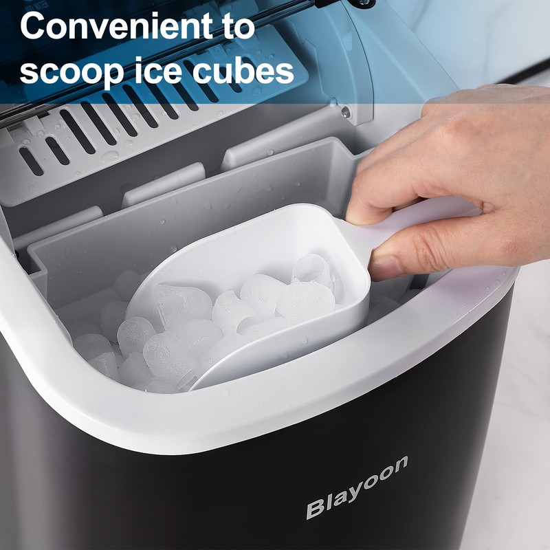 Ice Maker Countertop, Portable Ice Machine Self-Cleaning, Portable Ice Cube