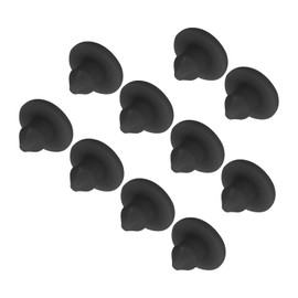 MECCANIXITY 10pcs Silicone Snap in Locking Hole Plugs,2.5mm/0.1 Inch Mounting Diameter Narrow Groove Width 1.5mm Panel Seal Cover Round for Kitchen Bulkheads Waterproof Sealing Plugs Black