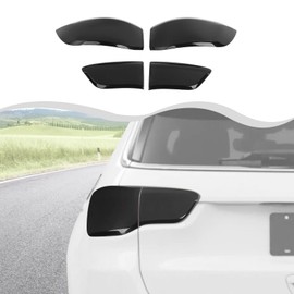 HTHE Tail Light Taillight Guard Cover Fit for for Jeep Compass Accessories 2017+ Rear Light Cover Exterior Accessories,Smoked Black