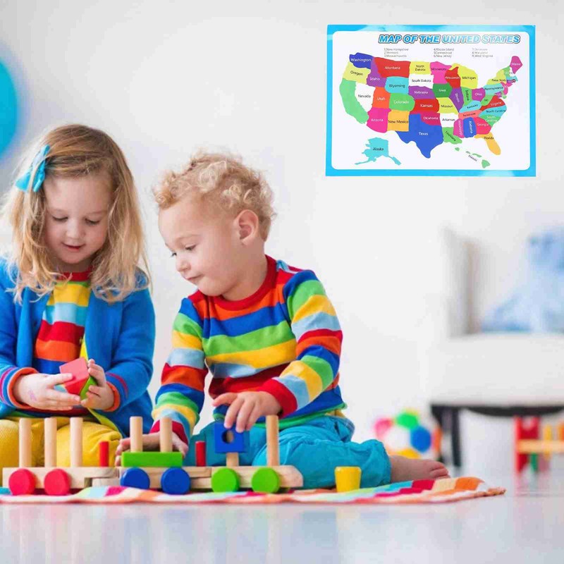 10pcs United States Map Easy to Read USA Ideal Wall