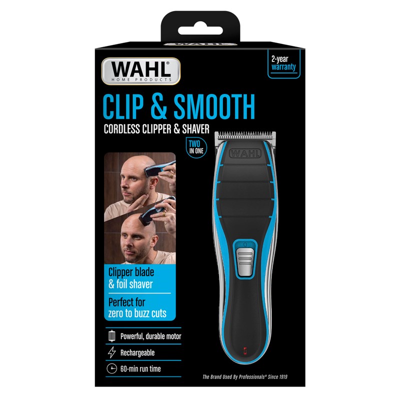 Wahl Clip & Smooth Cordless Clipper & Shaver