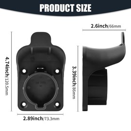 Kazheon EV Charger Holder,SAE J1772 Wall Mount Charging Cable Organizer,Nozzle Holster Dock Electric Vehicle EVSE PHEV Car Plug Space Saving Garage Wall Connector Cord Hook for Outdoor Indoor