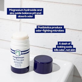 Megababe Megaman Pro Deo | Desodorante Sin Aluminio | Aroma A Maderas Cítricas de Larga Duración | 2.6 Oz