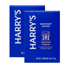 Harry's Bar Soap for Men - Redwood Scent, 4 oz Body Soap Bars, 2 Pack