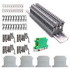 DAJASD DIN Rail Terminal Blocks, 20 Pieces Rail Connection Blocks