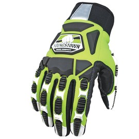 Youngstown Gloves Cut Resistant Titan XT Vibration & Impact Dampening Work Gloves For Men - Kevlar Lined, Puncture Resistant- Lime Green, 3X-Large