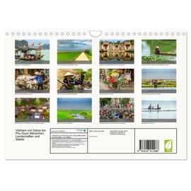 Vietnam von Hanoi bis Phu Quoc Menschen, Landschaften und Städte (Wandkalender 2026 DIN A4 quer), CALVENDO Monatskalender: Das Leben in Vietnam authentisch dokumentiert (CALVENDO Orte)