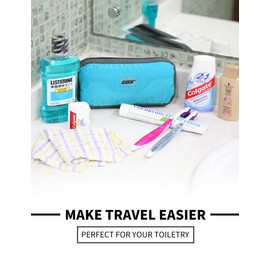 GOX Travel Toiletry Bag,Dopp Kit Case,Ultra-Light Cosmetics Bag Makeup Organizer(Turquoise)