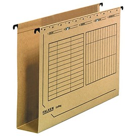 Original Falken hanging file UniReg. Made in Germany. Made of recycled cardboard for DIN A4 cardboard bottom 6 cm brown Blue Angel cabinet Authority for loose sheet filing in the office and authority.