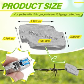 Saillong 20 Pack Wire Joiner for Electric Fence Wire, Tensioner Tightener Tools for Agriculture, Farms, Fields, Electric Power, Works Connecting 10-14 Gauge Line & 15.5 Gauge Barbed