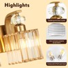 Modern Bathroom Vanity Light, 2-Light Gold Bathroom Lighting Fixtures Over