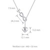 LSxAB Infinity Symbol Heart Intial R Letter Necklace for Women