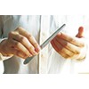 Handsawa File Nail File Standard with Case Red Silver