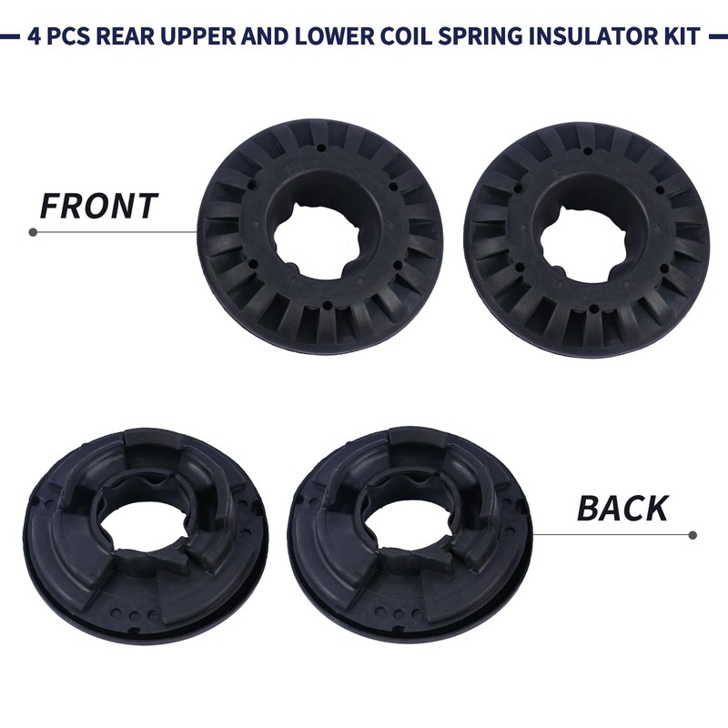 Magimaker 4 PCS Rear Upper and Lower Coil Spring Insulator
