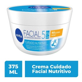 Crema Facial Hidratante Nivea 5en1 Sensación Ligera 375 Seca