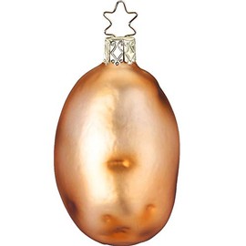 Inge-Glas Potato Brittle matt 10222S019 IGM German Glass Christmas Ornament
