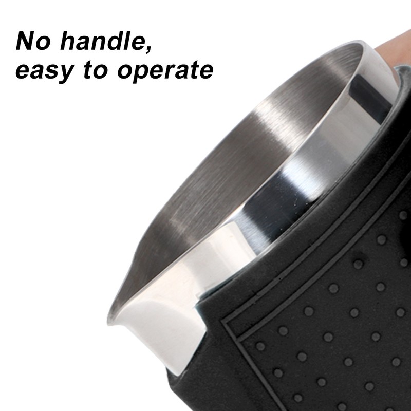 350ml Stainless Steel Milk Frothing Cup Anti-Scald Silicone Coffee Pitcher