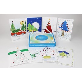 NEW from PierRo Art - New Brunswick Christmas WONDERLAND Greeting Cards with Cute and Funny Original Watercolor Paintings - Box Set #9