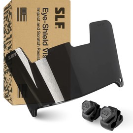 SLEEFS Clear Black Football Visor for Helmet - Tinted Professional Football Visor - Face & Eye Shield - Fits Youth & Adult Helmets - Includes Quick Visor Clips for Easy Installation