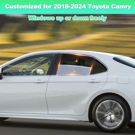 KOCZIL Car Window Shades for 2018-2024 Camry - Rear Side Window Sun Shade for Baby, Breathable Mesh Car Privacy Window Covers, UV Protection & Heat Insulation for Road Trips, Napping, Camping (2 PCS)