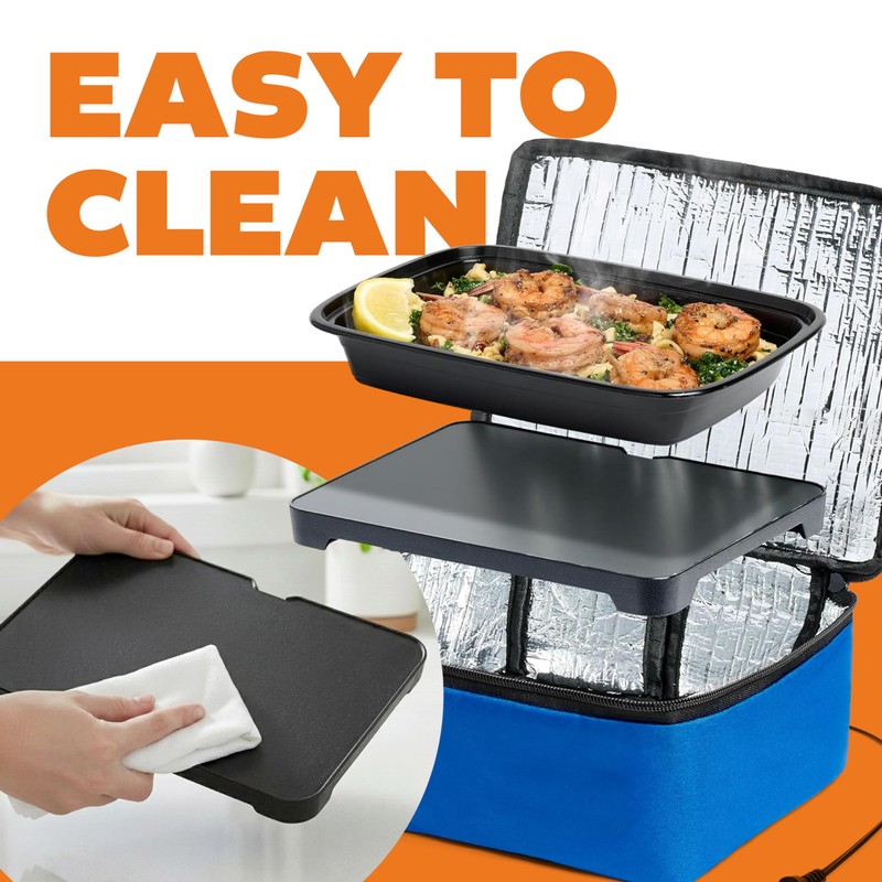 HOTLOGIC Mini Heated Lunch Box - Portable Electric Food Warmer