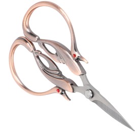 Embroidery Scissors Cross Stitch Antique Sewing Scissor Household Needlework Scissor for DIY Tools Art Work Daily Use (Rose Gold)