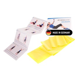TheraBand Original Fitnessband – 1,5m Resistance Band für Ganzkörpertraining, Kraft & Flexibilität – Ideal für Physiotherapie, Fitness & Sport Gelb
