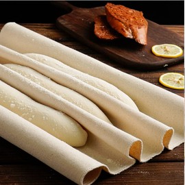 BUZIFU Baking Cloth Linen Professional Fermentation Cloth Baker's Linen Dough Cloth Natural Cotton Linen Fermentation Cloth Linen Cloth Baking for Bread Baking Baguette Bread Dough Kitchen 90 x 60 cm