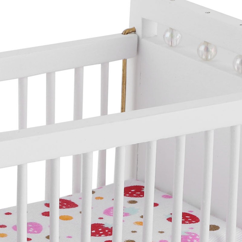 1:12 Dollhouse Mini Bed Model with Mattress Simulation Furniture Model