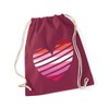 Hippowarehouse Lesbian Community heart Drawstring Cotton School Gym Bag 37cm