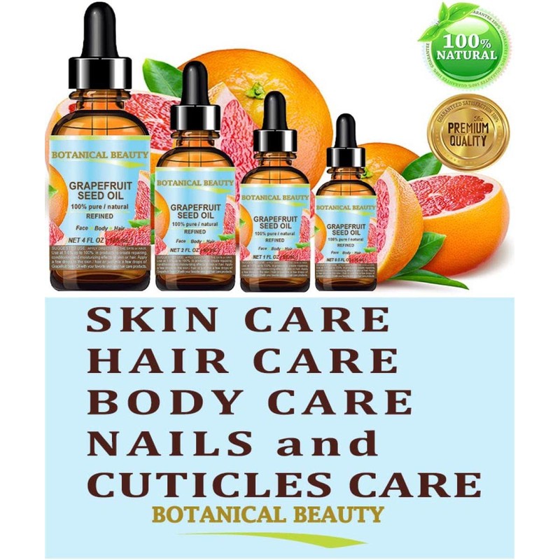 Botanical Beauty GRAPEFRUIT SEED OIL. 100% Pure Natural Undiluted Refined