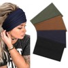 DRESHOW Wide Turban Headbands for Women Non-Slip Soft Elastic Hair