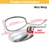 10mm Motorcycle Mirrors, Chrome M10 Rearview Mirrors for Shadow VTX