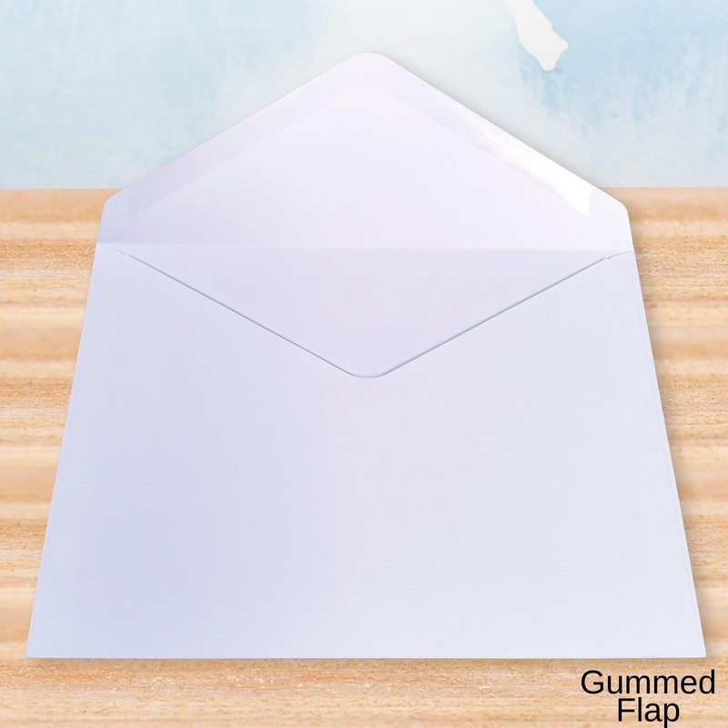 BCreativetolearn C5 White Envelopes for A5 Cards Diamond Gummed Self
