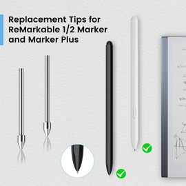 Replacement Tips for Remarkable 2 Pen,Titanium Alloy Metal Tips Compatible with Remarkable 1/2 Marker Plus Stylus Pen, No Worn Out Pencil Nibs (3Pack) with Tool